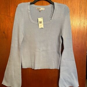 Madden Girl Sky Blue Long Sleeve Top